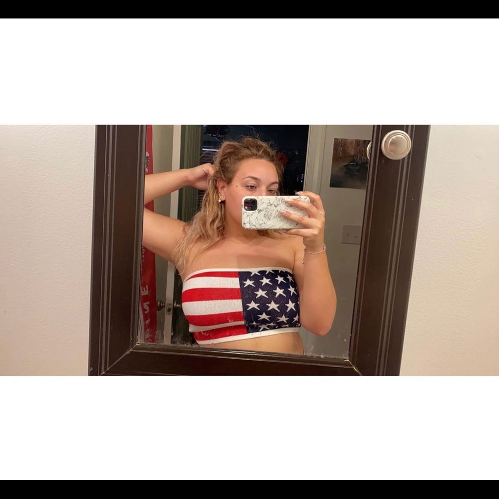 American flag crop top